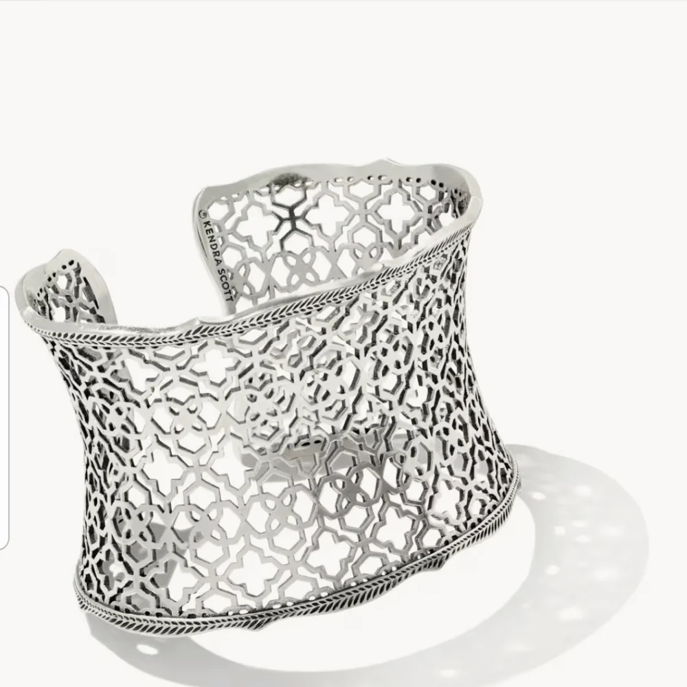 Kendra Scott Candice Statement Cuff Bracelet In Vintage Silver NWT